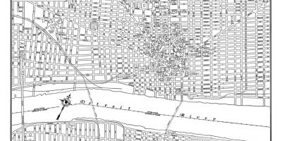 Detroit đường Phố, bản đồ