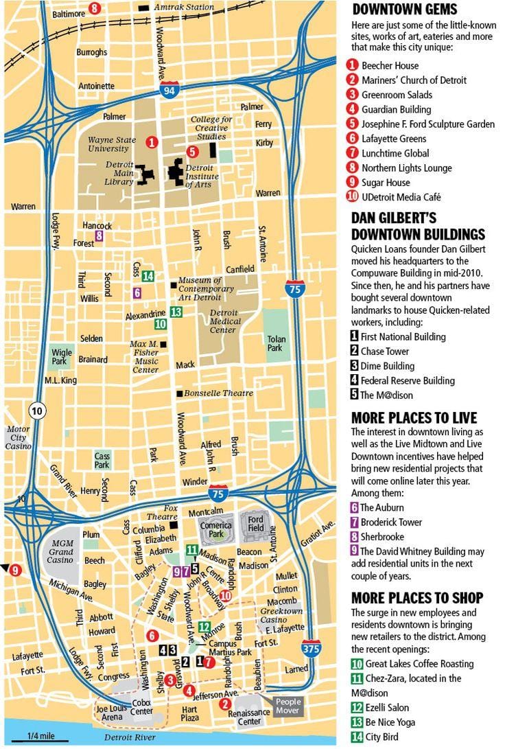 bản đồ của Detroit đài