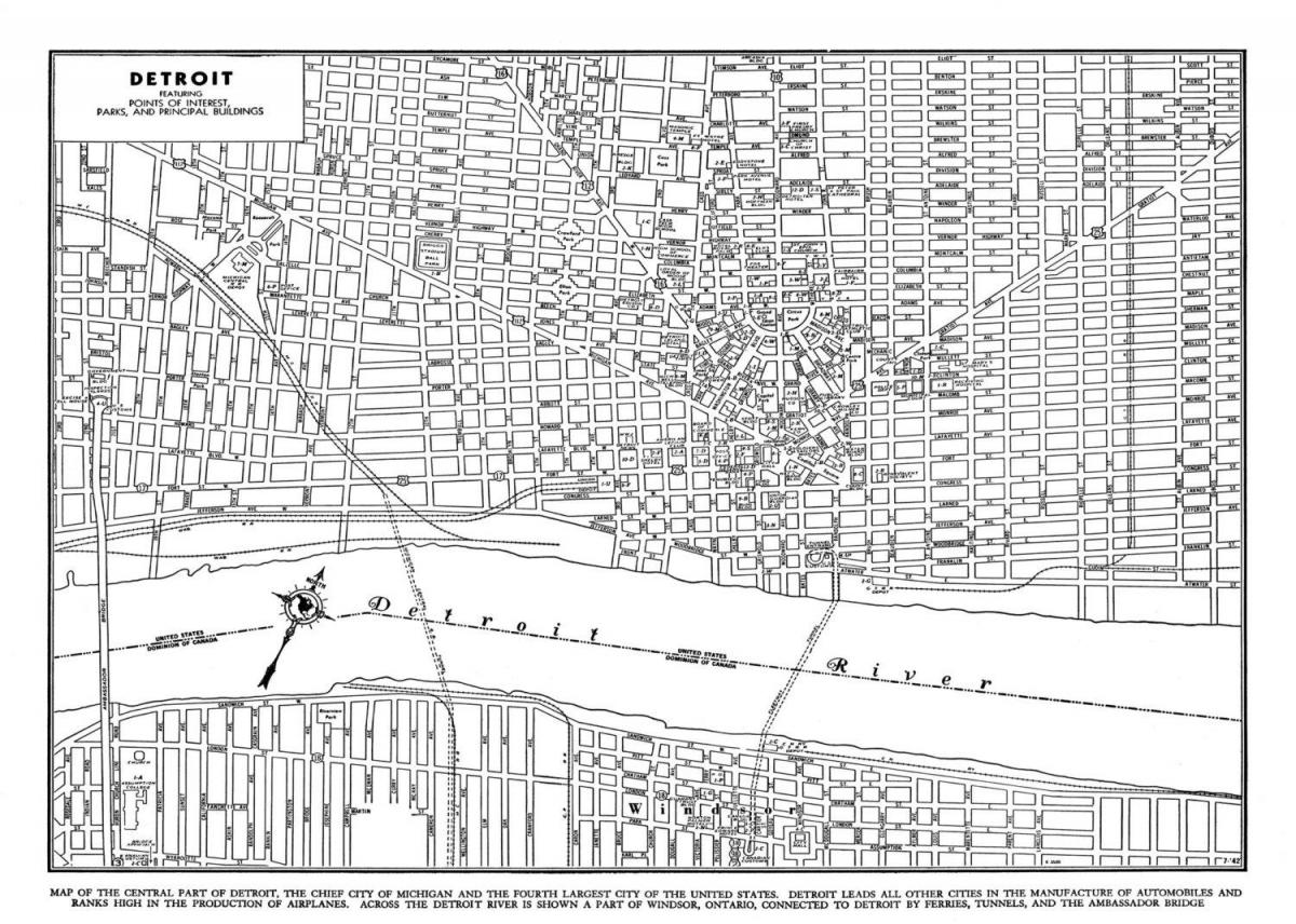 bản đồ đường phố Detroit