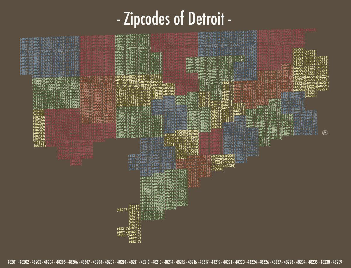 mã bản đồ Detroit