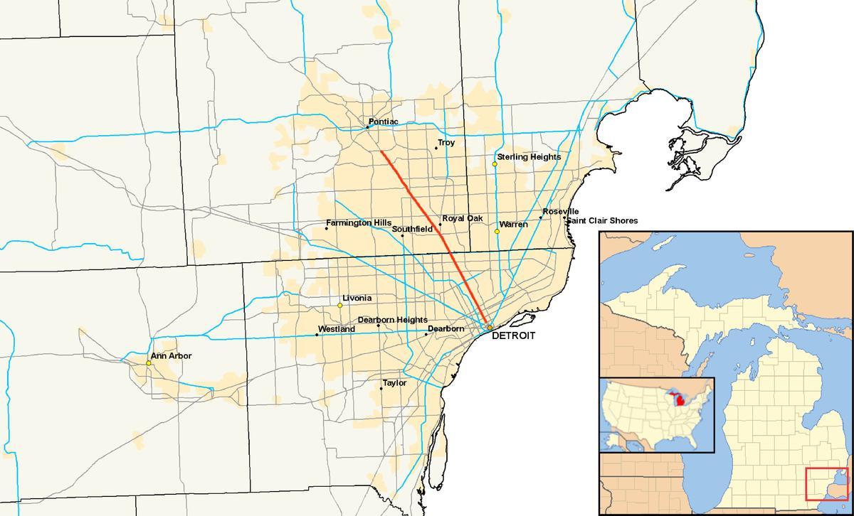 Detroit thành phố bản đồ