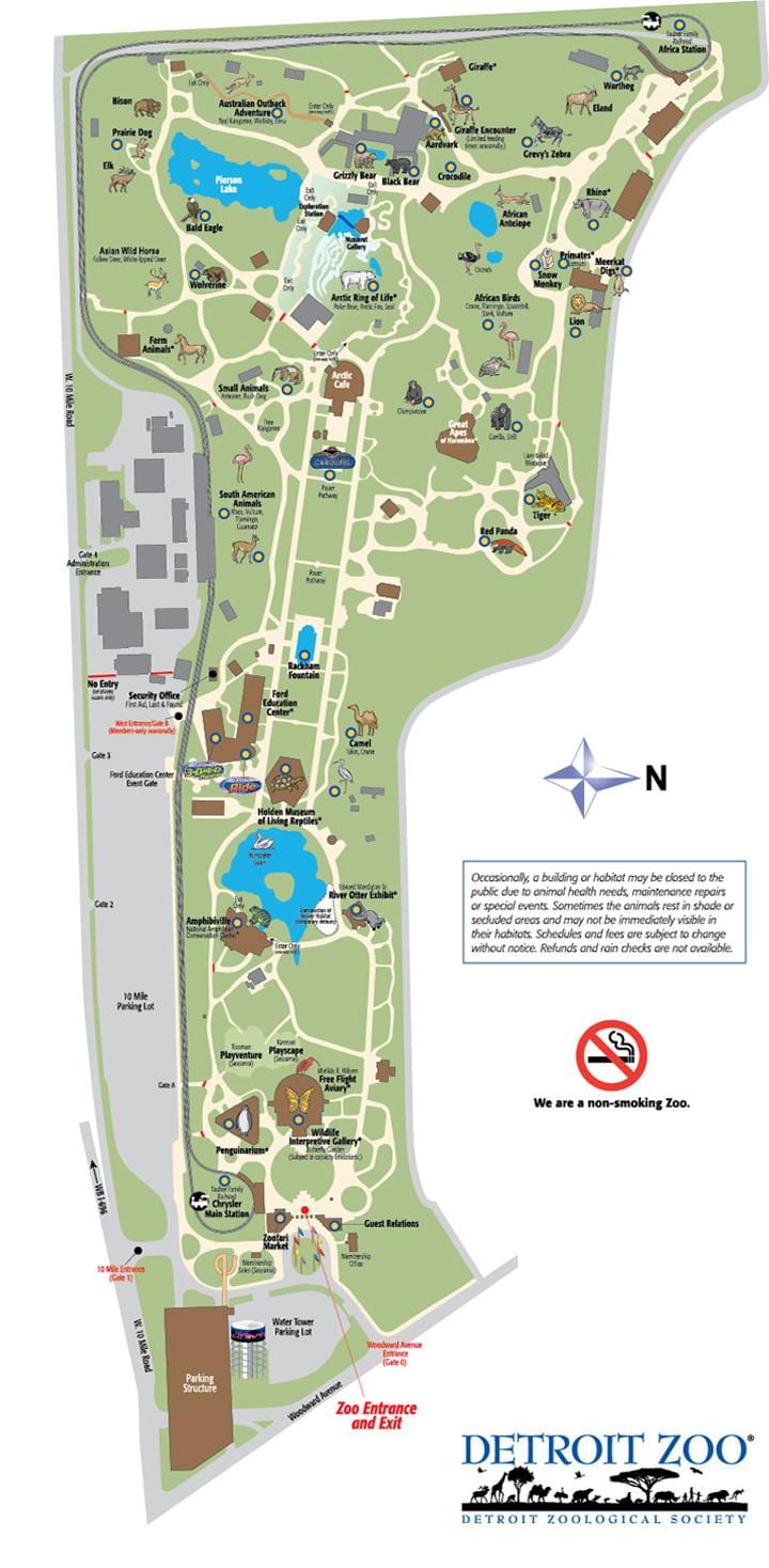 bản đồ của thú Detroit