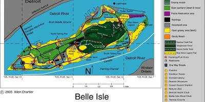 Bản đồ của Belle Đảo Detroit