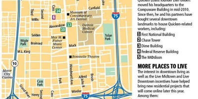 Bản đồ của Detroit đài