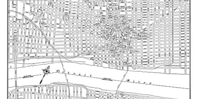 Thành phố của Detroit bản đồ