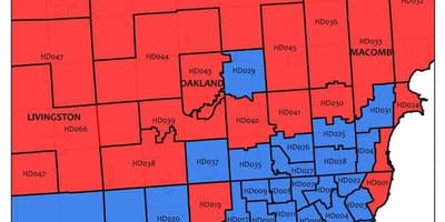 Bản đồ của Detroit khu vực