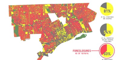 Detroit dân bản đồ