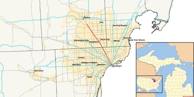 Detroit thành phố bản đồ