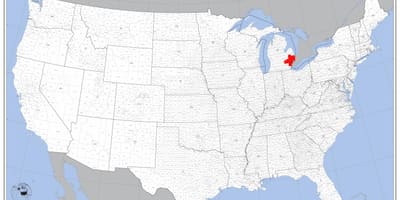 Detroit vị trí trên bản đồ